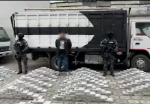 600 kilos de cocaína fueron hallados en un camión en Ibarra