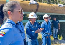 Reinoso inspeccionó las estaciones de bombeo del SOTE