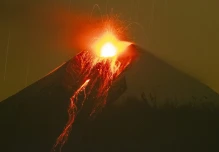 Chimborazo registró caída de ceniza del Sangay 