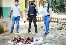 45 libras de carne de saíno fueron retenidas en Sucumbíos