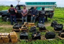 2 hombres fueron detenidos en Manabí con más de media tonelada de cocaína