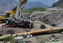 OCP construye el tercer bypass para proteger el oleoducto de la erosión del río Coca 