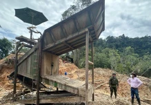 Napo: 2 campamentos de minería ilegal fueron desmantelados