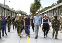 El puente delta sobre el río Lelia fue inaugurado