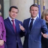 Macron y su esposa recibieron a Noboa y a Valbonesi en El Elíseo