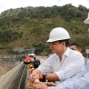 Noboa inspeccionó la central hidroeléctrica Mazar