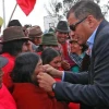 Correa visita comunidades indígenas a 13 días del paro nacional 