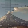 El Cotopaxi emanó una columna de mil metros de vapor, gas y ceniza