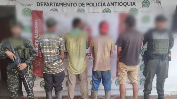 Operativo contra la minería ilegal deja cuatro detenidos en Antioquia