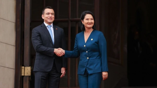 Noboa y Fujimori revisan la agenda bilateral de infraestructura y desarrollo fronterizo