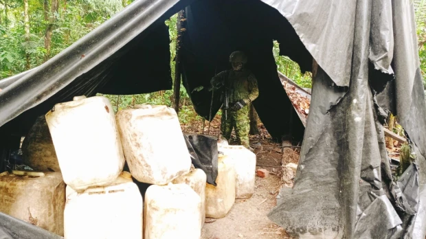Un laboratorio de droga fue hallado en Sucumbíos