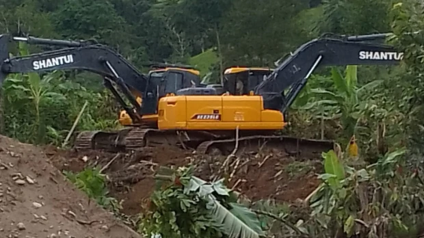 La minería ilegal está causando destrozos a lo largo del río Zamora