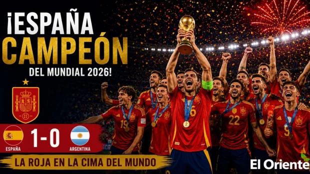 España conquista el Mundial 2026 tras vencer 1-0 a Argentina y levanta su segunda Copa del Mundo