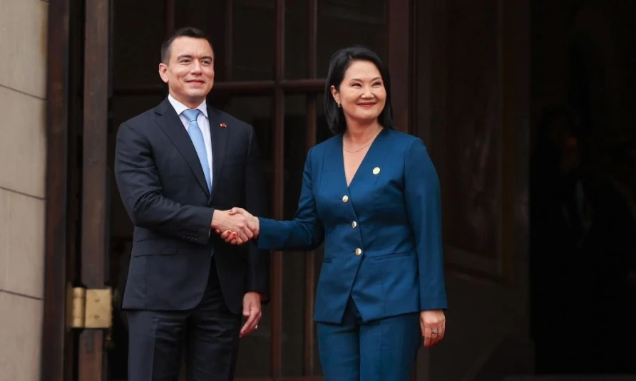Noboa y Fujimori revisan la agenda bilateral de infraestructura y desarrollo fronterizo